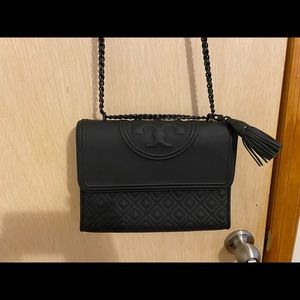 Tory Burch Black Fleming Matte Convertible shoulder bag